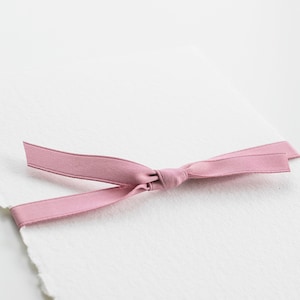 Dusty rose Velvety Dull Satin Ribbon, Ribbon for Invitations, Tags, Favors, Giftwrap / Three Different Widths image 1