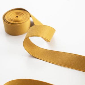Nastro color senape per inviti e partecipazioni - Doppio raso opaco - Larghezza 10mm, 15mm, 25mm