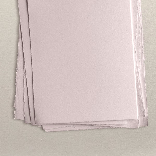 Handmade A4 Sheet 300gsm in Blush Pink, Premium Cotton Paper for Watercolor, Calligraphy, Writing, Stationery