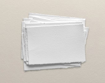 4x6 Handmade Paper 300gsm in White for Letterpress, Foil, Calligraphy, Watercolour, Wedding Invitations