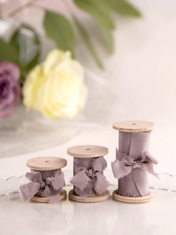 wedding favors wedding photography styling Lilac Silk Ribbon; Hand-dyed Silk Ribbon; Wedding bridal bouquet invitations