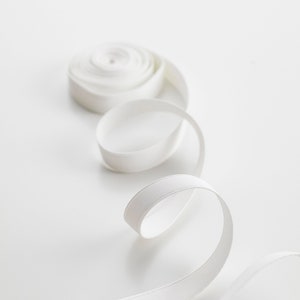 Nastro avorio per inviti e partecipazioni - Doppio raso opaco - Larghezza 10mm, 15mm, 25mm