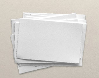 11x17 cm CARD, Single thick 150gsm in White, Handmade Cotton Paper