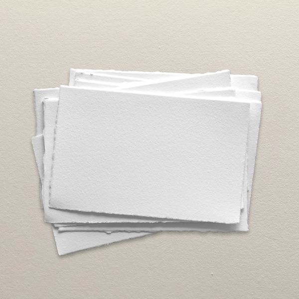 11x17 cm CARD, Single thick 150gsm in White, Handmade Cotton Paper