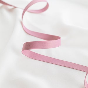 Dusty rose Velvety Dull Satin Ribbon, Ribbon for Invitations, Tags, Favors, Giftwrap / Three Different Widths image 3