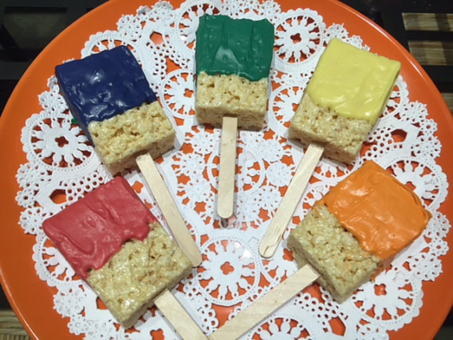 Rice Krispy PAINT BRUSH Lollipops Construction Birthday Etsy