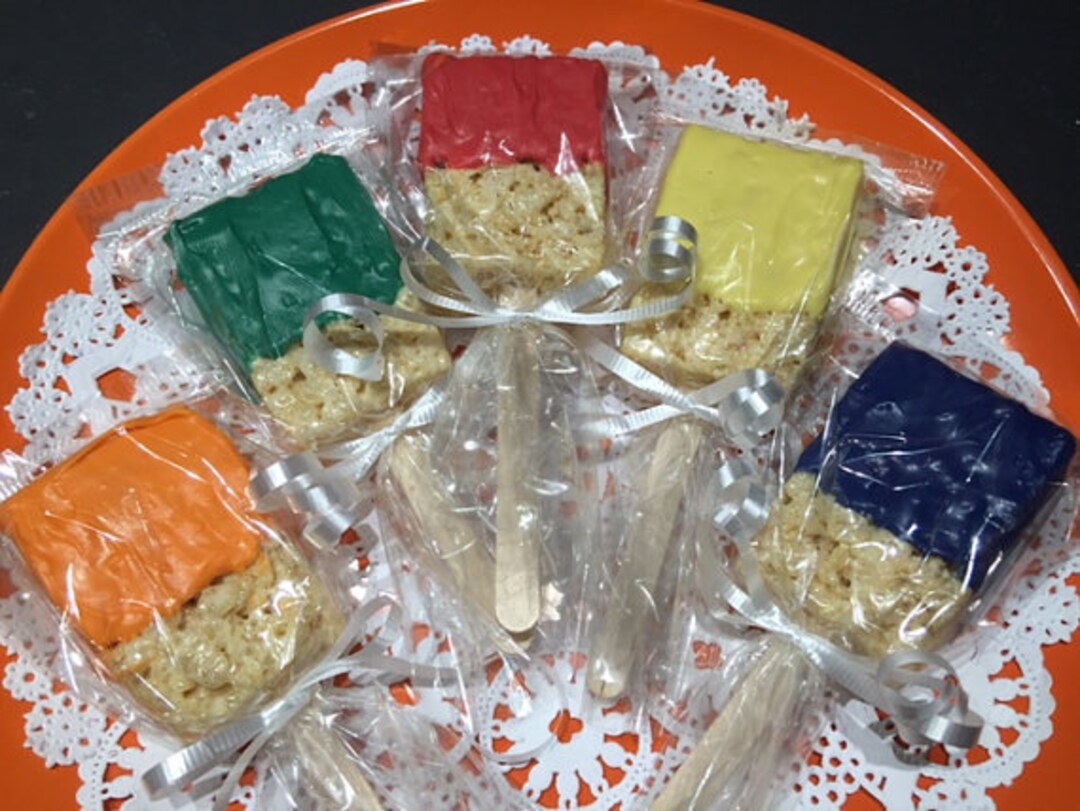 Rice Krispy PAINT BRUSH Lollipops Construction Birthday Etsy