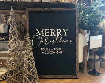 Merry Christmas Wood Sign | The Night Before Christmas Sign | 18" x 24" | Christmas Mantle Decor