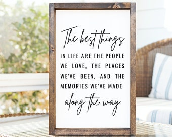 The Best Things in Life Wood Sign - MORE COLOR & SIZES - Inspirational - Home Decor