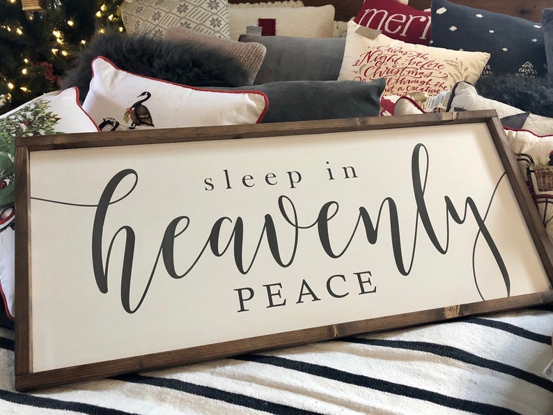 Sleep in Heavenly Peace Wood Sign 16 X 36 Etsy