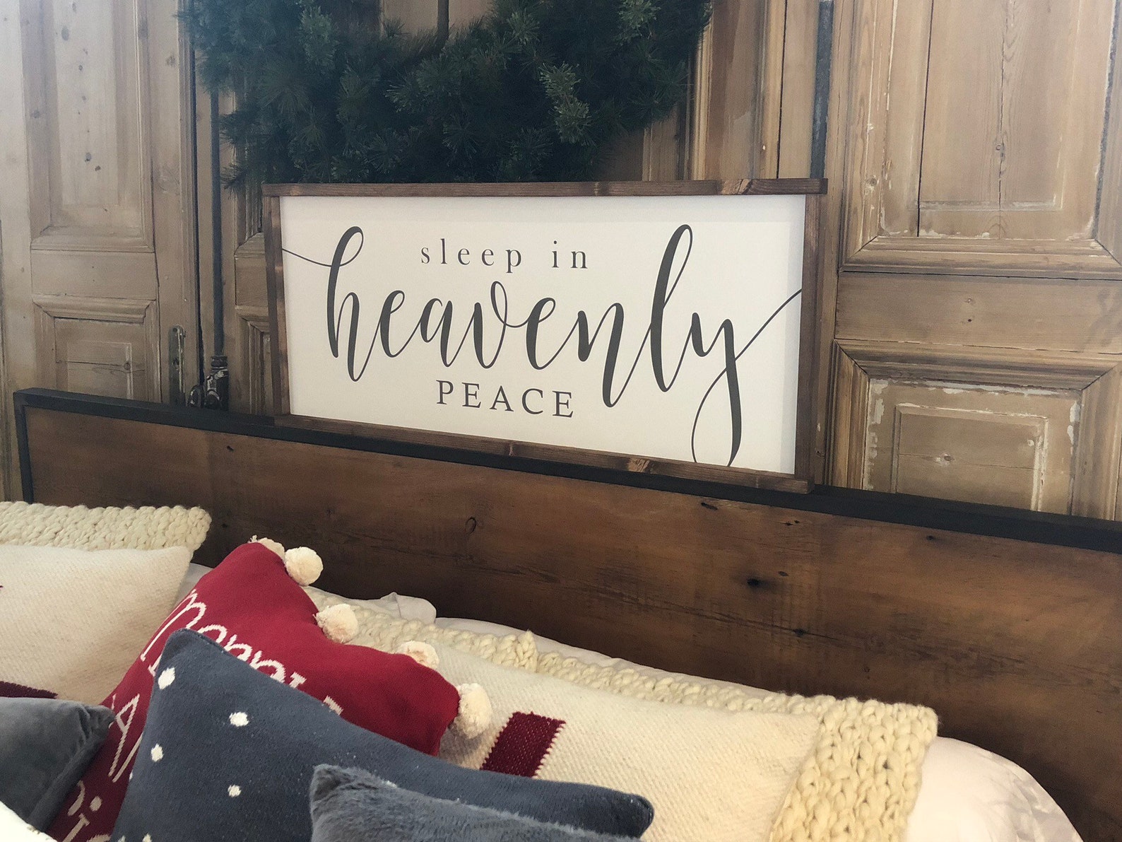Sleep In Heavenly Peace Wood Sign 16 X 36 More Etsy