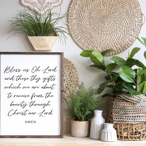 Bless Us Oh Lord Printable Meal Prayer Christian Art Minimalist Decor ...