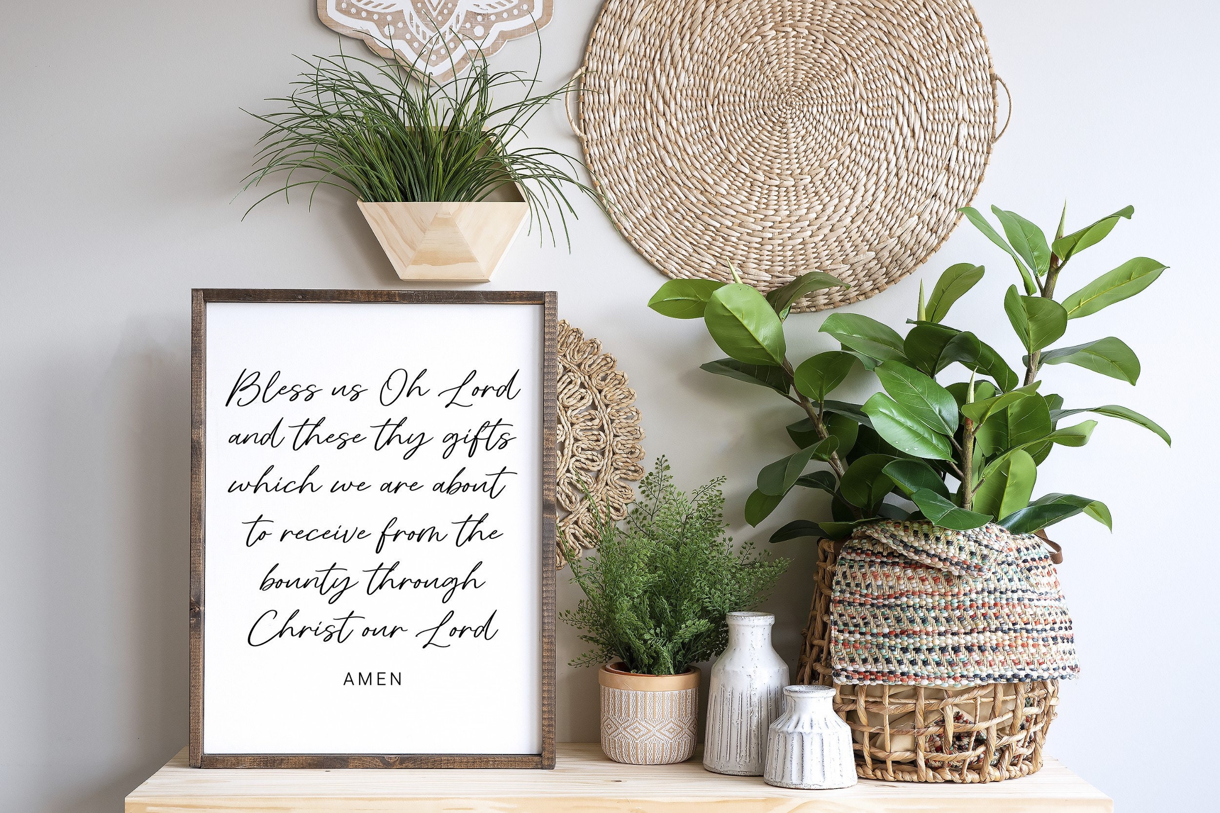Bless Us Oh Lord Printable Meal Prayer Christian Art - Etsy