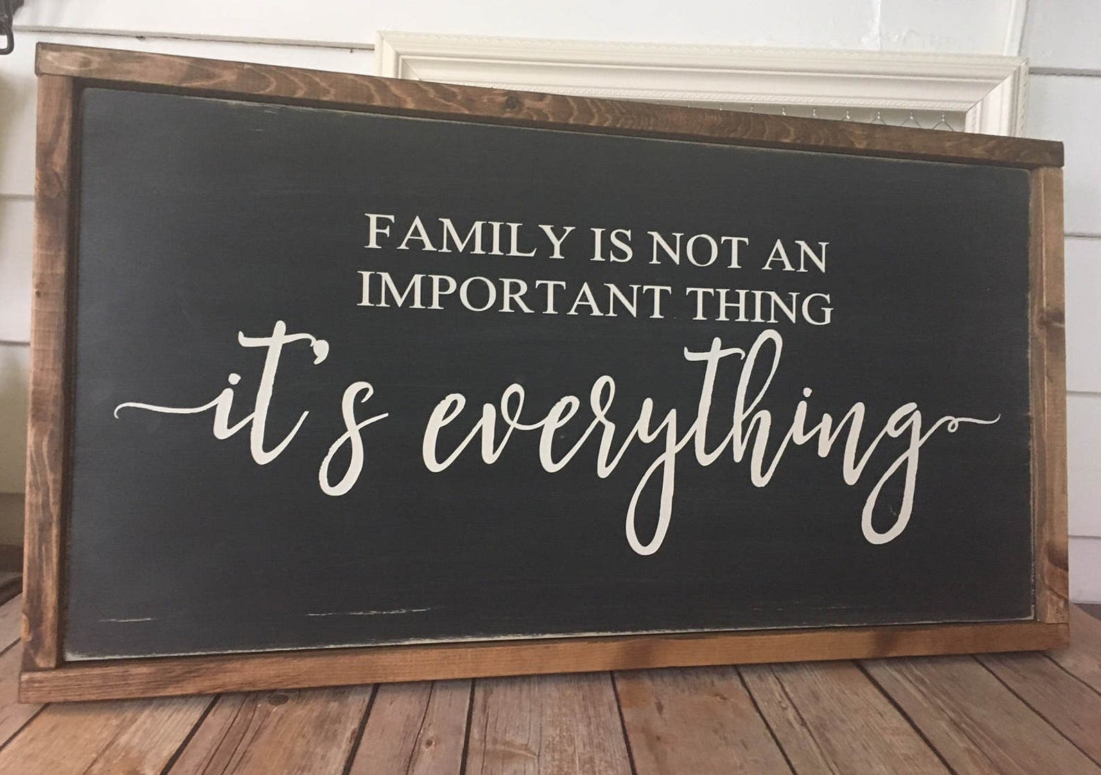 Family is Everything Wood Sign 13 X 24 Farmhouse Decor | Etsy