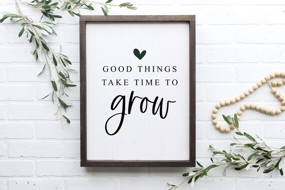 Good Things Take Time to Grow Printable Minimalist Décor | Etsy