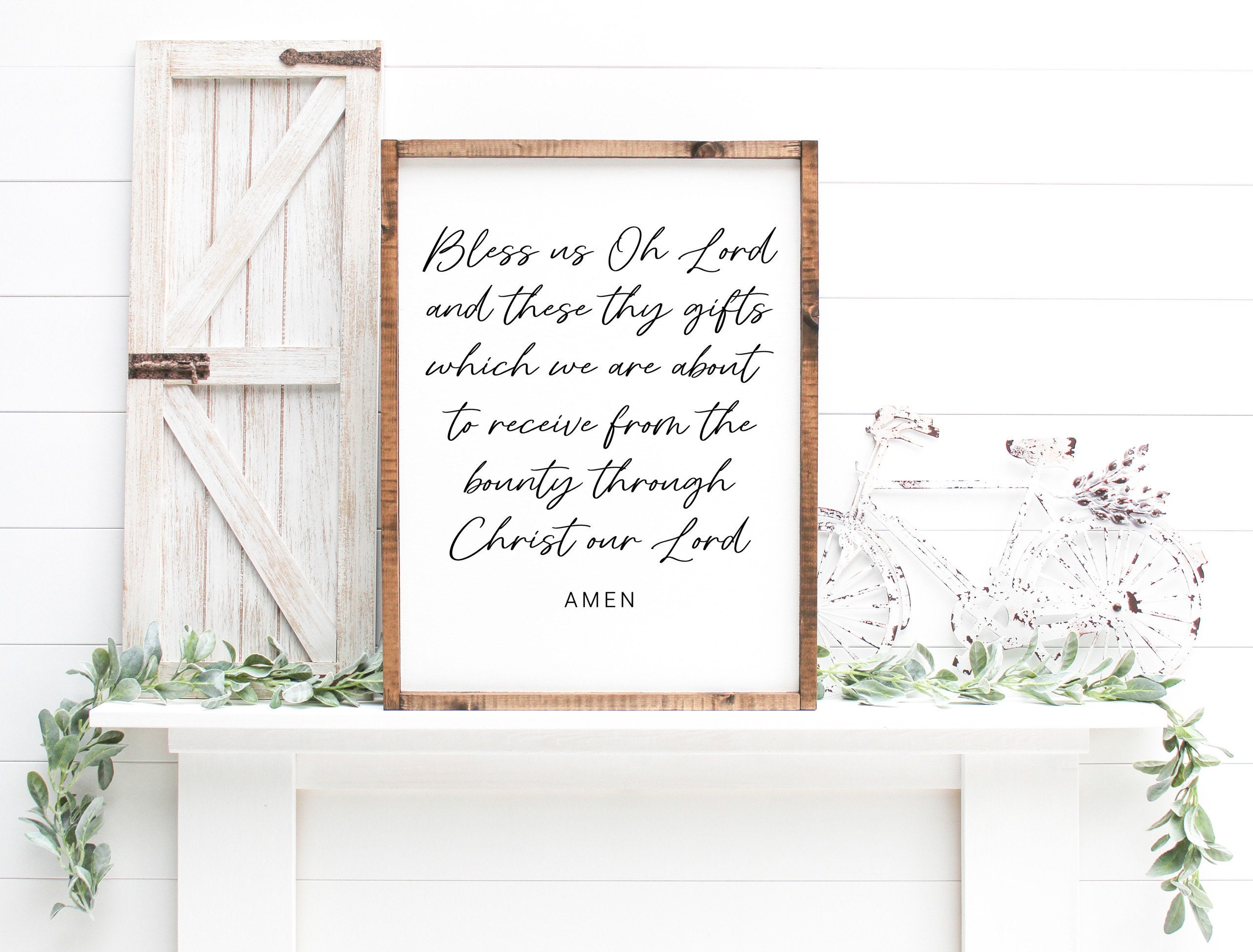 Bless Us Oh Lord Printable Meal Prayer Christian Art - Etsy