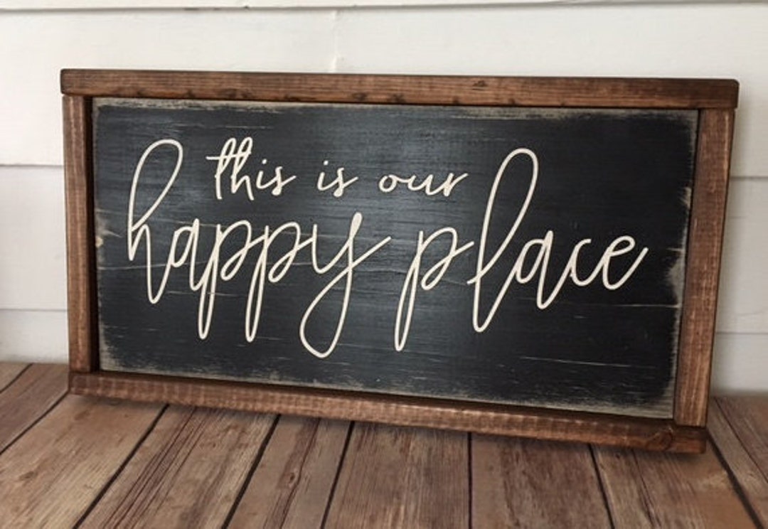 This is Our Happy Place Wood Sign Etsy