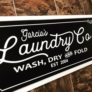 Personalized Laundry Sign