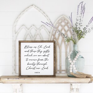 Bless Us Oh Lord Printable Meal Prayer Christian Art Minimalist Decor ...