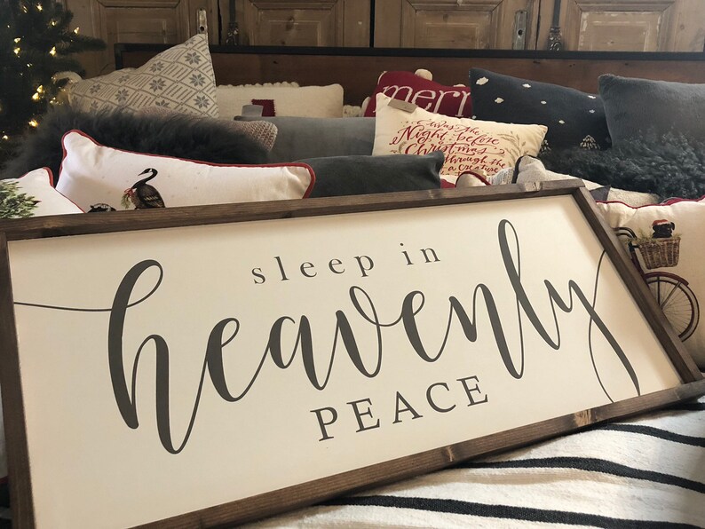 Sleep in Heavenly Peace Wood Sign 16 X 36 More Etsy