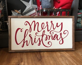 Merry Christmas wood sign - Farmhouse Style - Christmas Decor - Holiday Decor