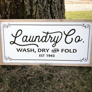 Laundry Wood Sign - 18"x36" - laundry room - Farmhouse - Modern - Home Decor - Farmhouse Style - Laundry Room