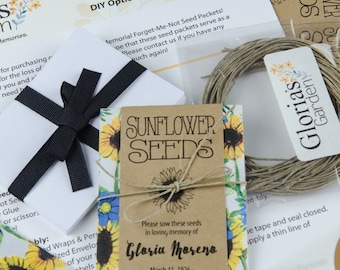 Do-It-Yourself Personalized Memorial Sunflower Seed Packets