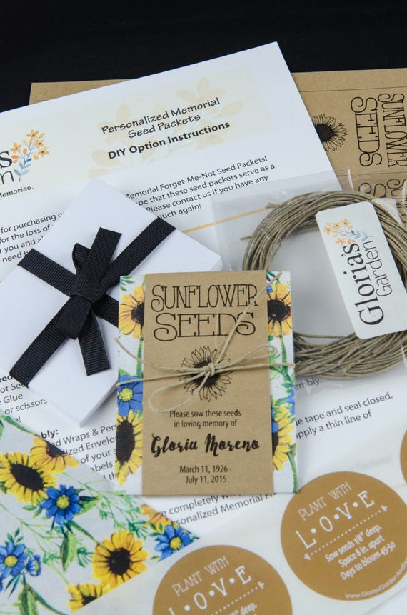 Personalized Memorial Chives Seed Packets Personalized Memorial Chives Seed Packets