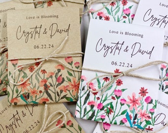 Wedding Wildflower Seed Packets | Personalized Wedding Seed Packets in Enchanted Garden Theme | Customer Wedding Favors