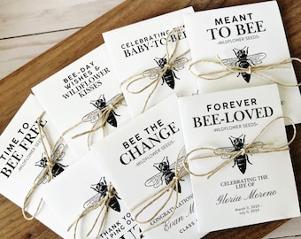 Pollinator Wildflower Seed Packets | Personalized Favors for All of Lifes  Celebrations