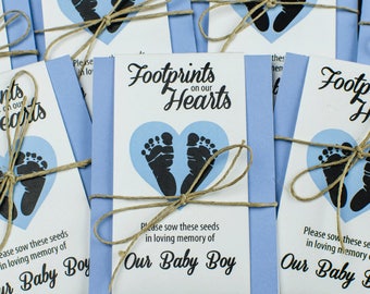 Paquetes de semillas conmemorativas para bebés y niños pequeños - Huellas diminutas