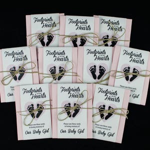 Baby Girl Infant Child Memorial Seed Packets Tiny Footprints image 2