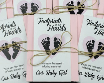 Paquetes de semillas conmemorativas para bebés, niñas y niños - Huellas diminutas