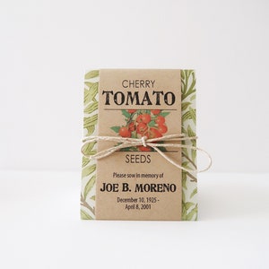 Personalized Memorial Cherry Tomato Seed Packets image 2