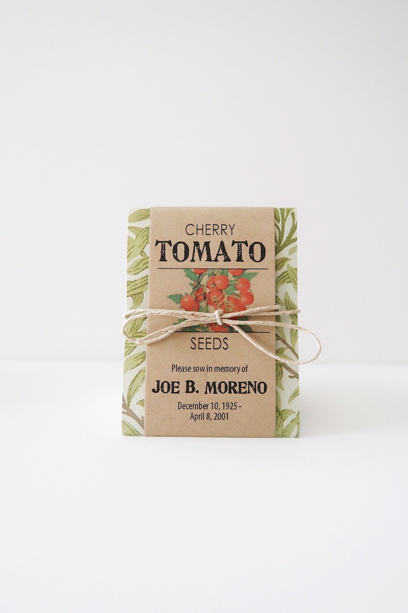 Personalized Memorial Cherry Tomato Seed Packets image 2