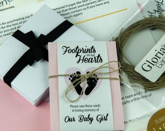 DIY Baby Girl Infant Child Memorial Seed Packet Package – Tiny Footprints