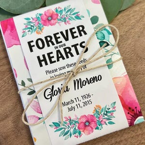 Personalized Memorial Wildflower Seed Packets