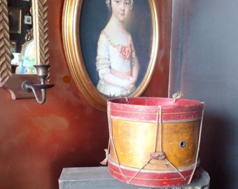 Beautiful and rare antique Victorian child's drum