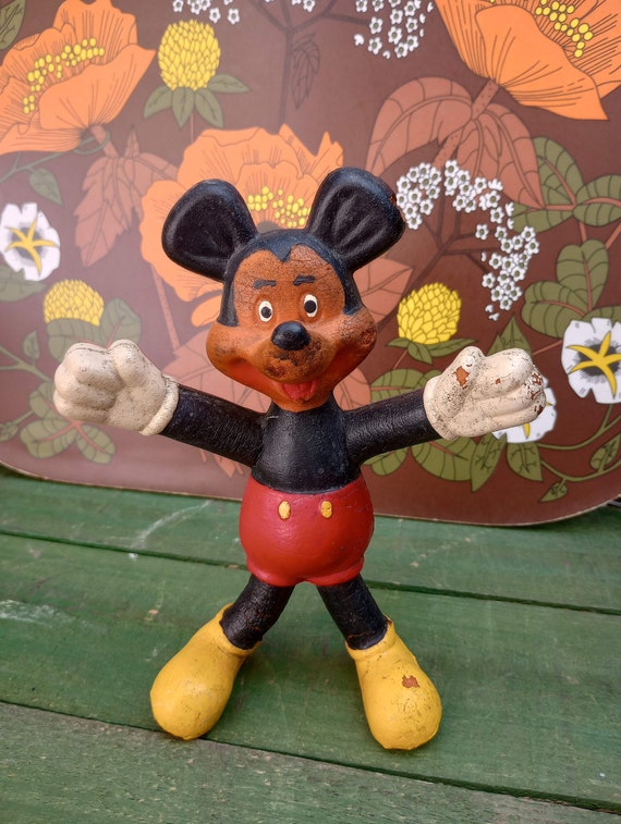 昭和ビンテージ　Mickey Mouse Power Vtg 1977 Mickey Mouse Power Bean Bag Plush Walt Disney