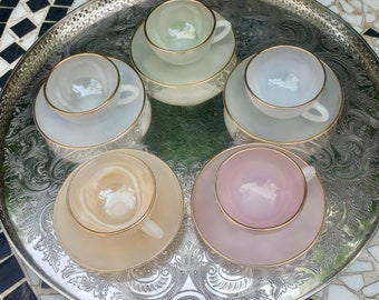 ARCOPAL VÉRONICA TASSES à café et thé myosotis lot de 9 EUR 12,50