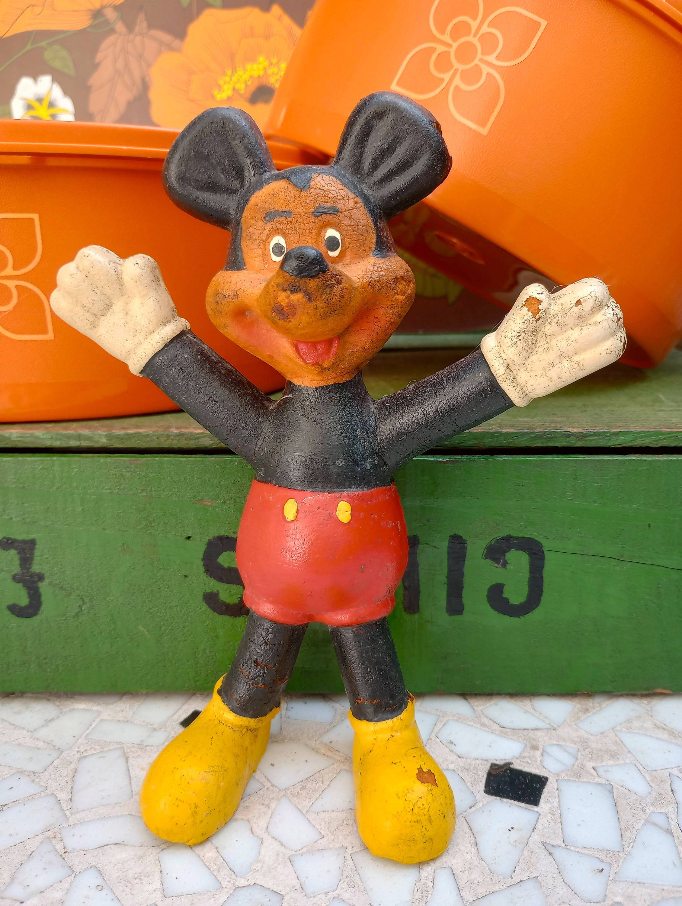 Original WD Productions LTD Bendy Mickey Mouse Toy Made in