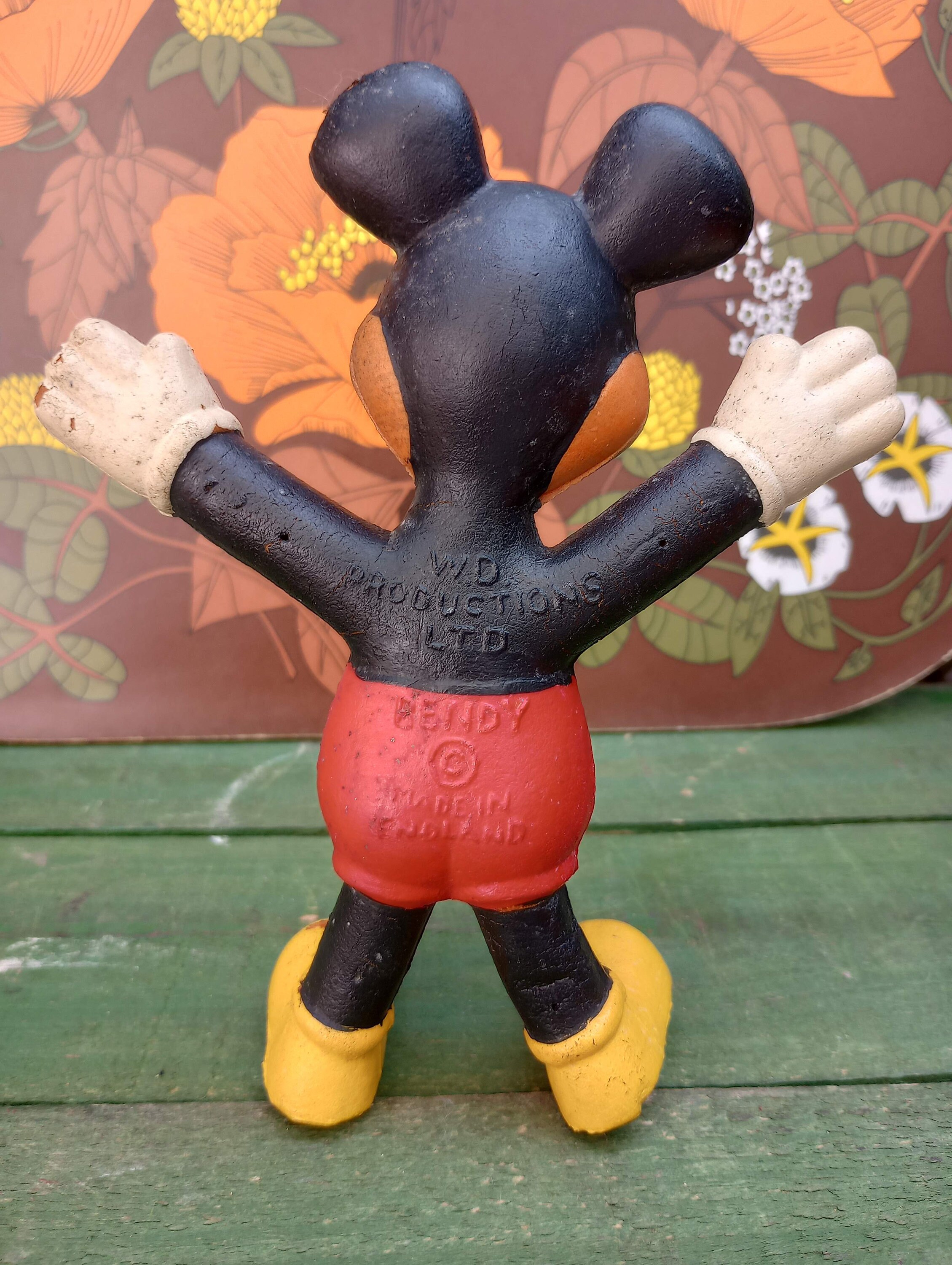 Original WD Productions LTD Bendy Mickey Mouse Toy Made in England