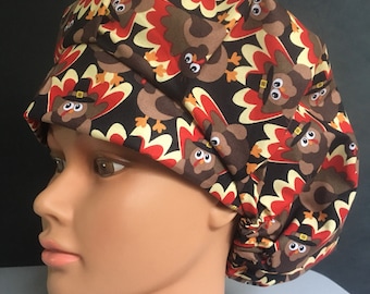 Thanksgiving Turkey Bouffant Surgery Cap