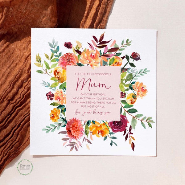 Mum Birthday Card - Mum Card - Card For Mum - Card For Her - Special Mum - Best Mum - Mum 01