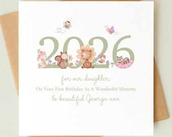 Personalised Card For Daughter On Her First Birthday Since Becoming a Mummy | Greeting Card Keepsake | New Mummy 1st Birthday