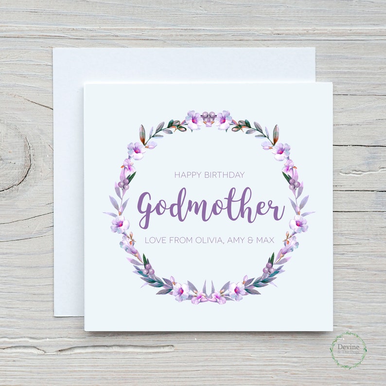 Personalised Birthday Card Godmother Birthday Card Godmother - Etsy