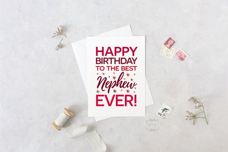 birthday card to nephew card design template