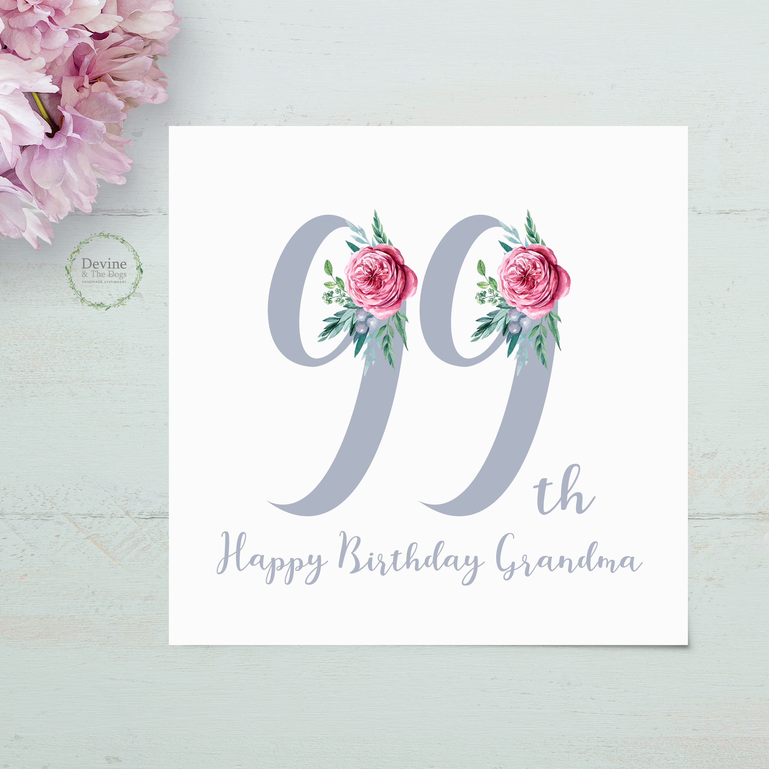 Personalised Birthday Card 99th Birthday Card 99 Mum - Etsy UK