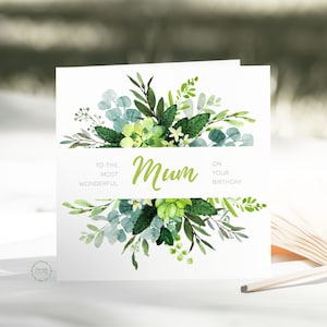 Mum Birthday Card - Mum Card - Card For Mum - Card For Her - Special Mum - Best Mum