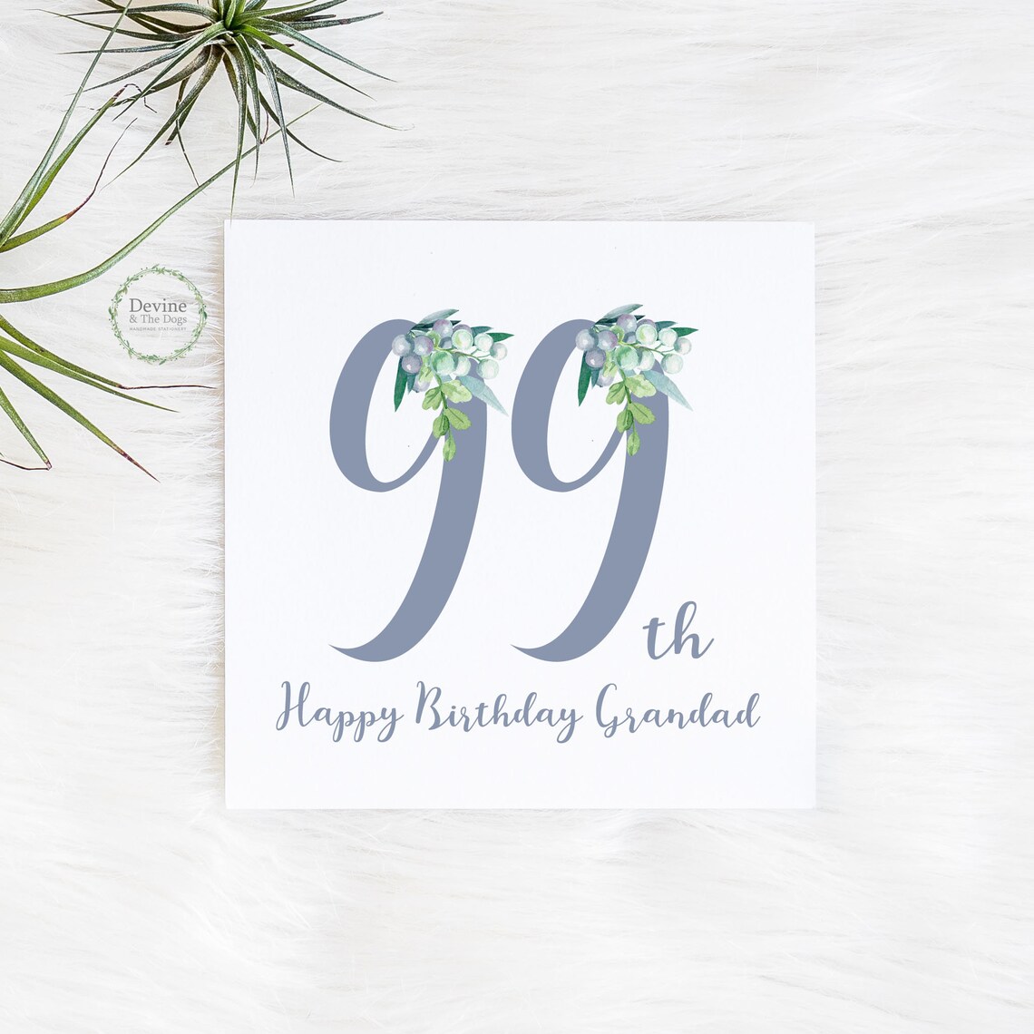 Personalised Birthday Card Happy 99th Birthday Nintieth | Etsy